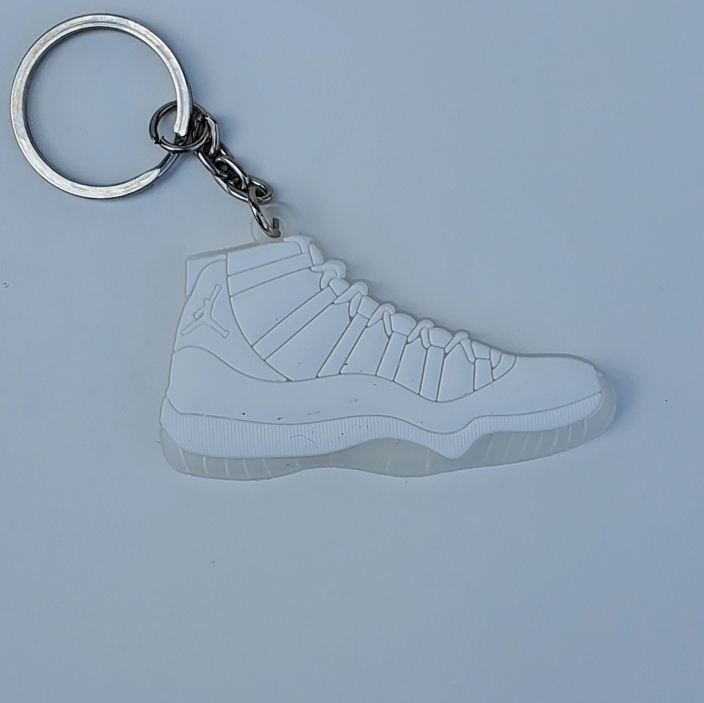 Jordan 11 Shoe Rubber Keychain.